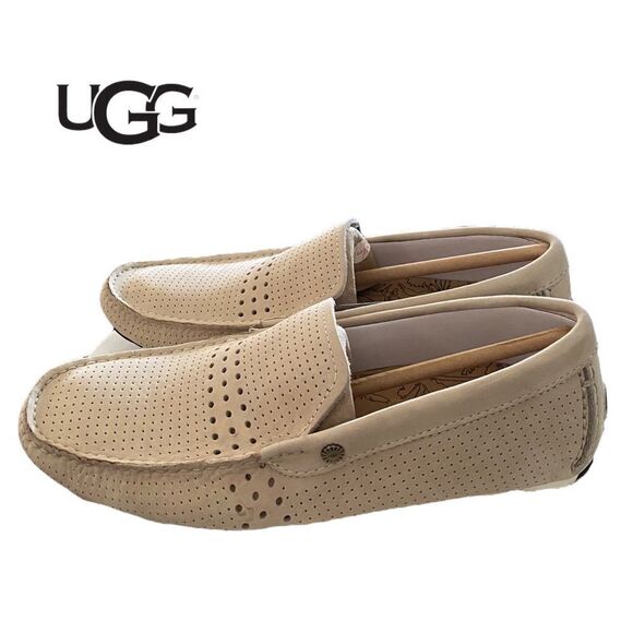 NEW UGG Men\'s Bel Air Venetian Perf Leather Slip On Moc Driving Loafers 7 main image 6